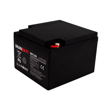 SKANBATT AGM Batteri 12V 28AH (166x175x125mm) M5