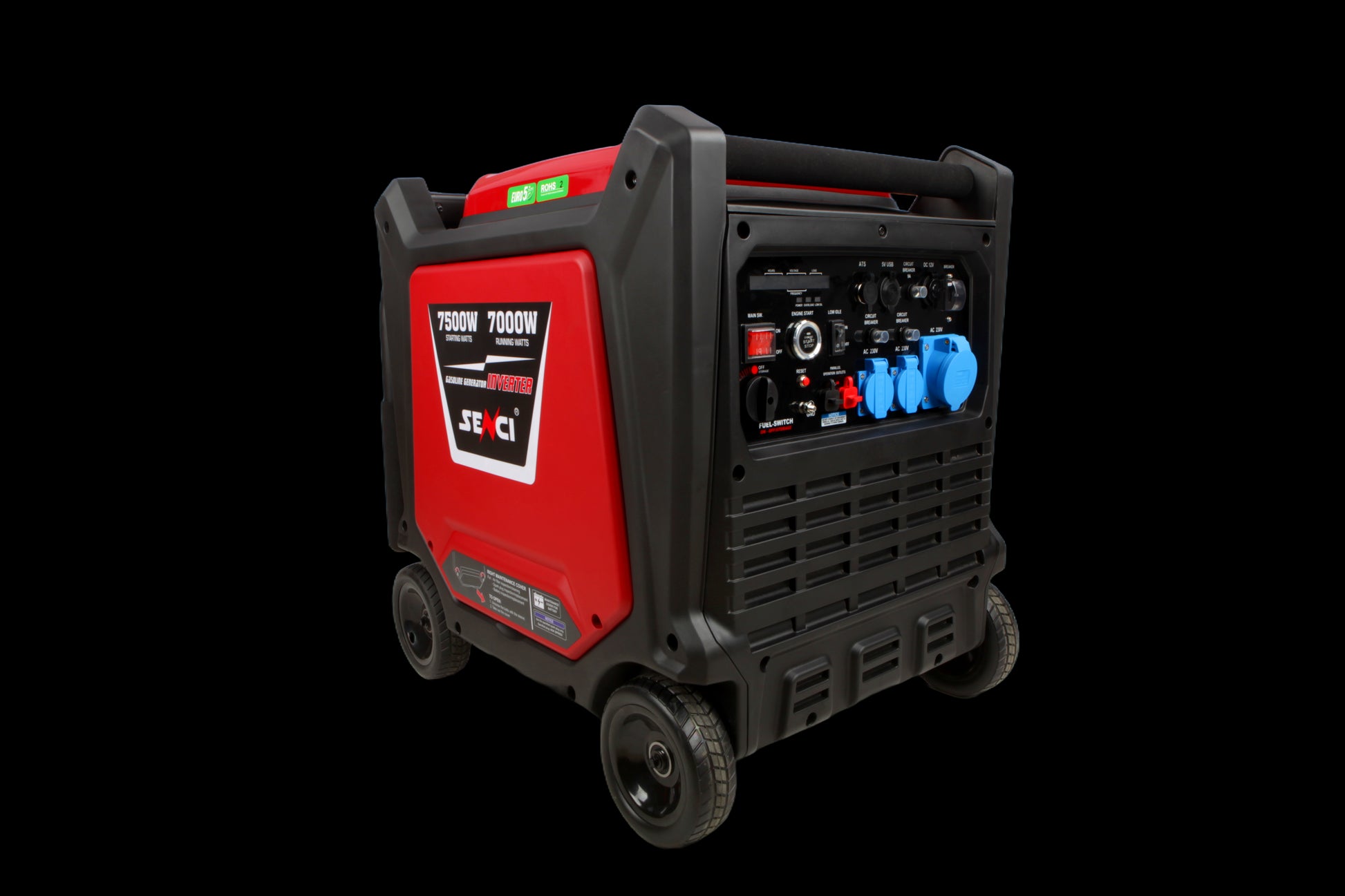 SENCI SC8000i Inverter Aggregat - Bensin - Max 7500W - ATS - Elektrisk start - Image 3