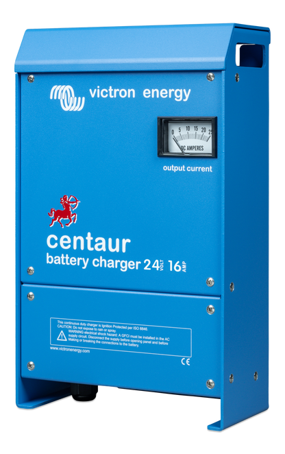 Victron Centaur Batterilader 24V 16A 3-Kanaler shown in detail view