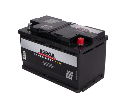 Berga Power Block Agm 12V 80Ah 800Cca shown in detail view