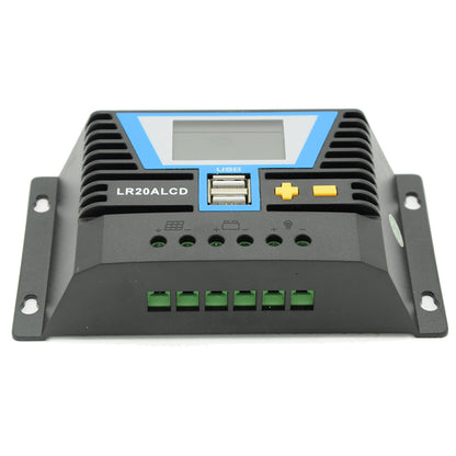 Wattstunde Solcelleregulator Pwm 20A 12V/24V shown in angle view