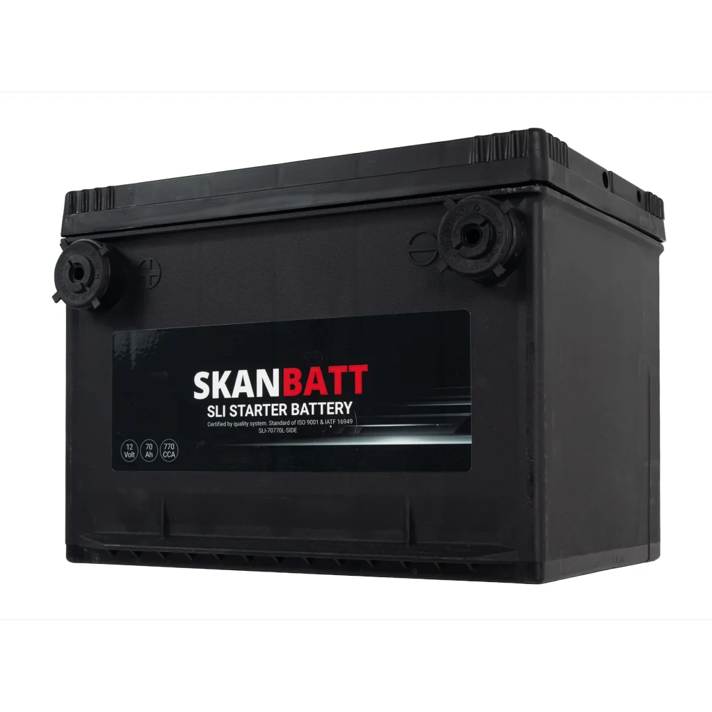 SKANBATT SLI Startbatteri 12V 70AH 770CCA (260x174x185mm) +L