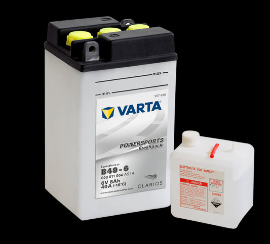 VARTA MC Batteri 6V 8AH 40CCA (91x83x160mm) +diagonal B49-6