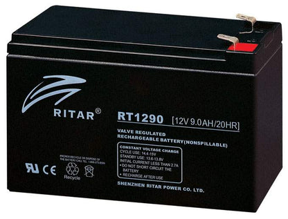 Ritar Agm Batteri 12V 9Ah F2 shown in product view