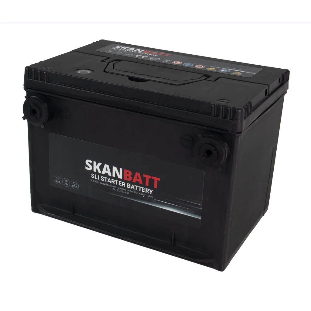 SKANBATT SLI Startbatteri 12V 70AH 770CCA (260x174x185mm) +L