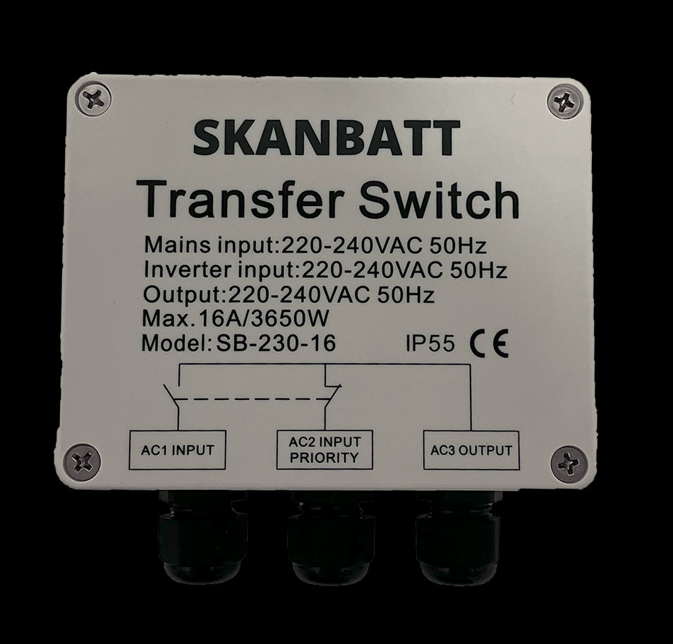 SKANBATT Transfer Switch 3600VA US-16 - Image 3