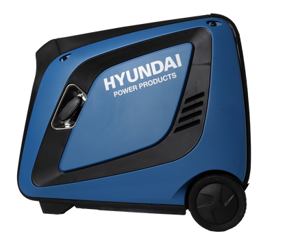 Hyundai Hy3900Sei Inverter Aggregat 3900W - Elektrisk Start Og Fjernkontroll - Ats - inkl. klargjøring shown in angle view