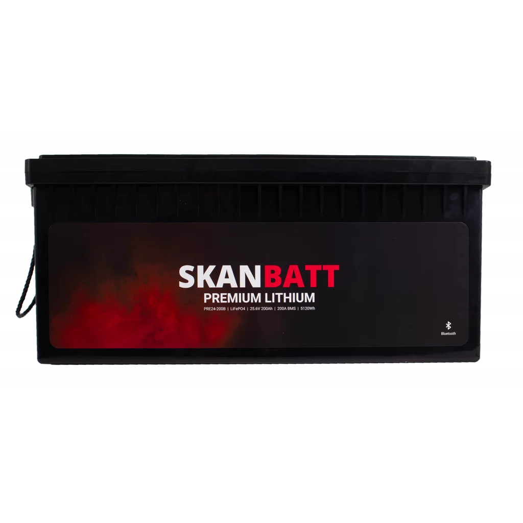 Produktbilde 5 av SKANBATT Premium Lithium - 24V 200Ah 200A BMS - 522x268x218mm - Bluetooth - 8 Års garanti