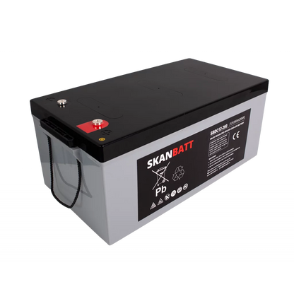 SKANBATT AGM Deep Cycle Batteri 12V 260AH C10 (520x268x220mm) +høyre