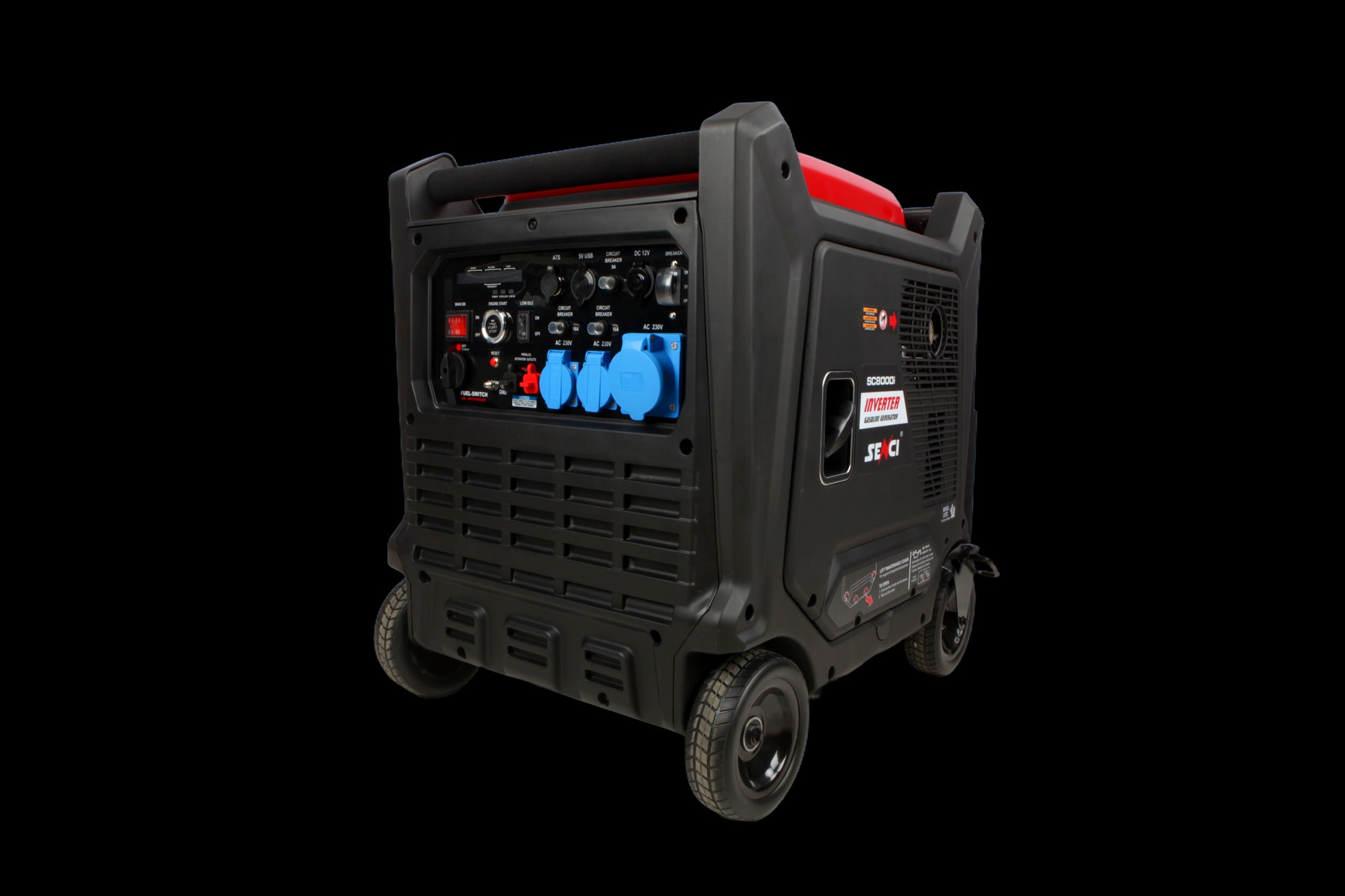 SENCI SC8000i Inverter Aggregat - Bensin - Max 7500W - ATS - Elektrisk start - Image 5