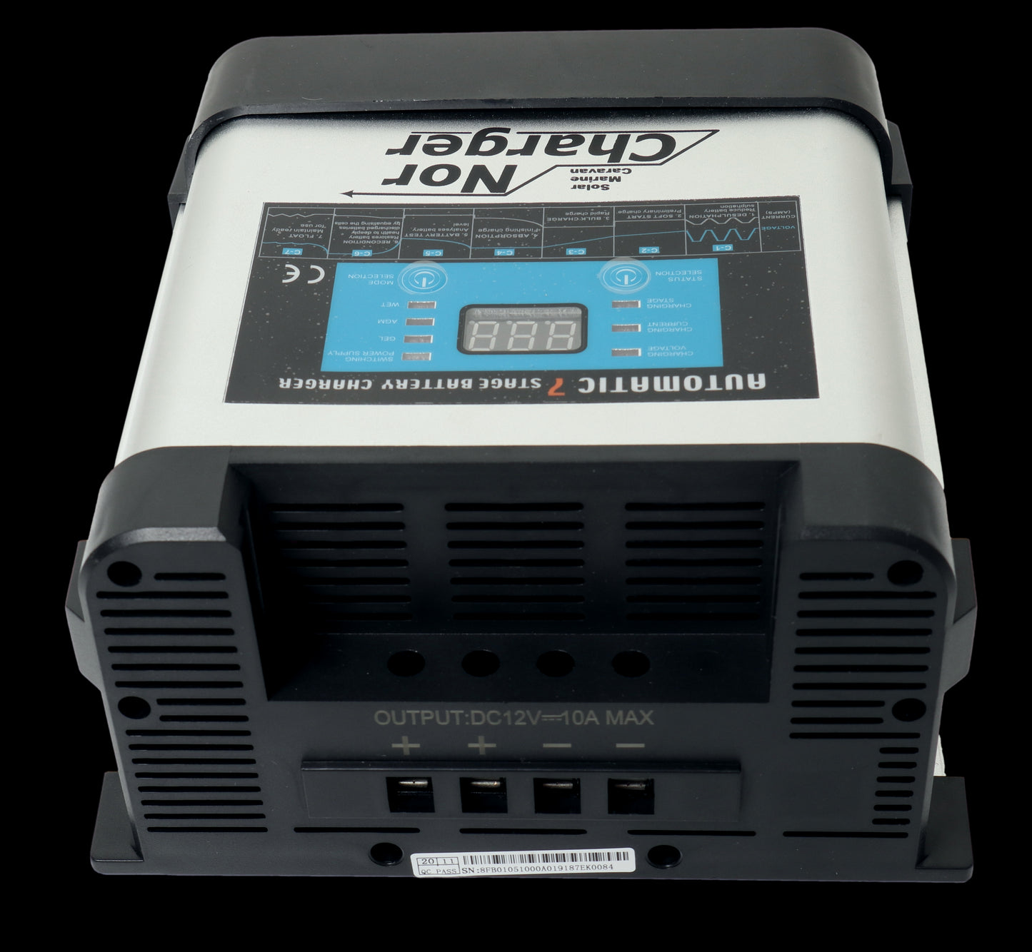 NOR CHARGER Pro Serie Elektronisk Batterilader 12V 10A 2-kanaler - Image 4