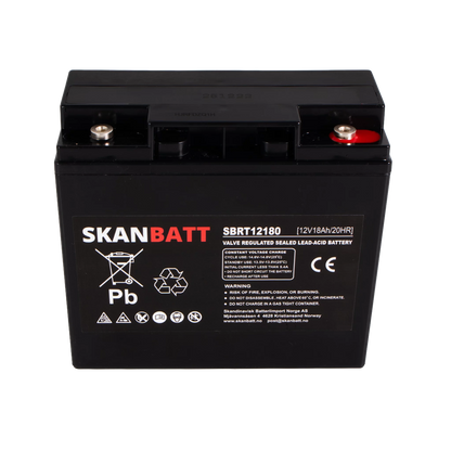 SKANBATT AGM Batteri 12V 18AH (181x77x167mm) M5