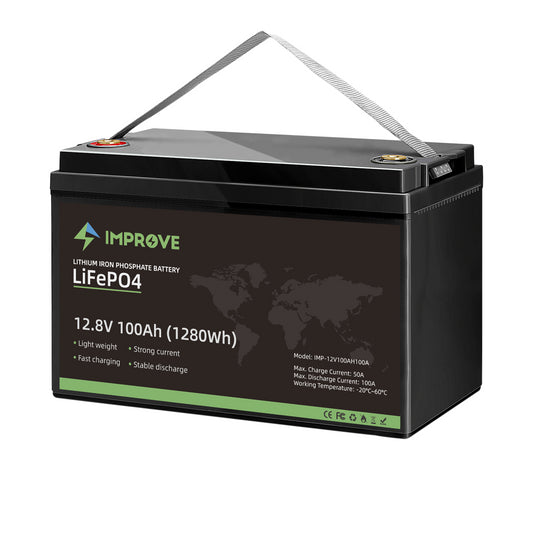 IMPROVE Lithium Batteri 12V 100Ah (LiFePO4) BMS 100A - Image 1
