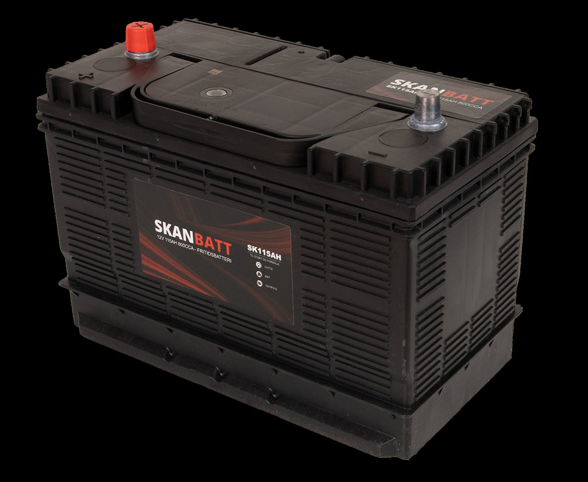 SKANBATT Fritidsbatteri 12V 115AH 800CCA (330x172x222/242mm) +midtstilt - Image 2