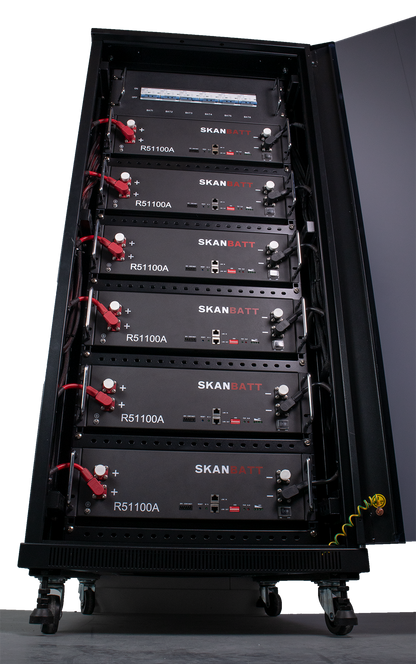 Skanbatt Kabinett/Batteriskap For Lithium Rackmoduler 3U shown in product view image 4