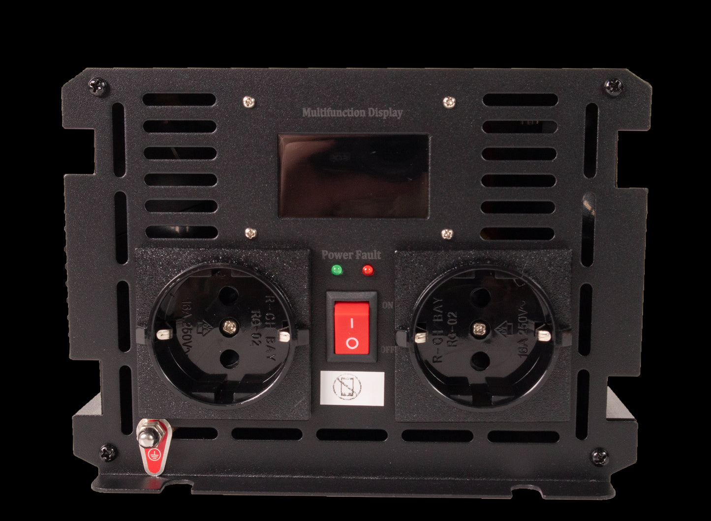 Skanbatt Inverter 12V 2000W Ren Sinus Med Nettprioritering Og Trådløs Fjernkontroll 420X165X120Mm