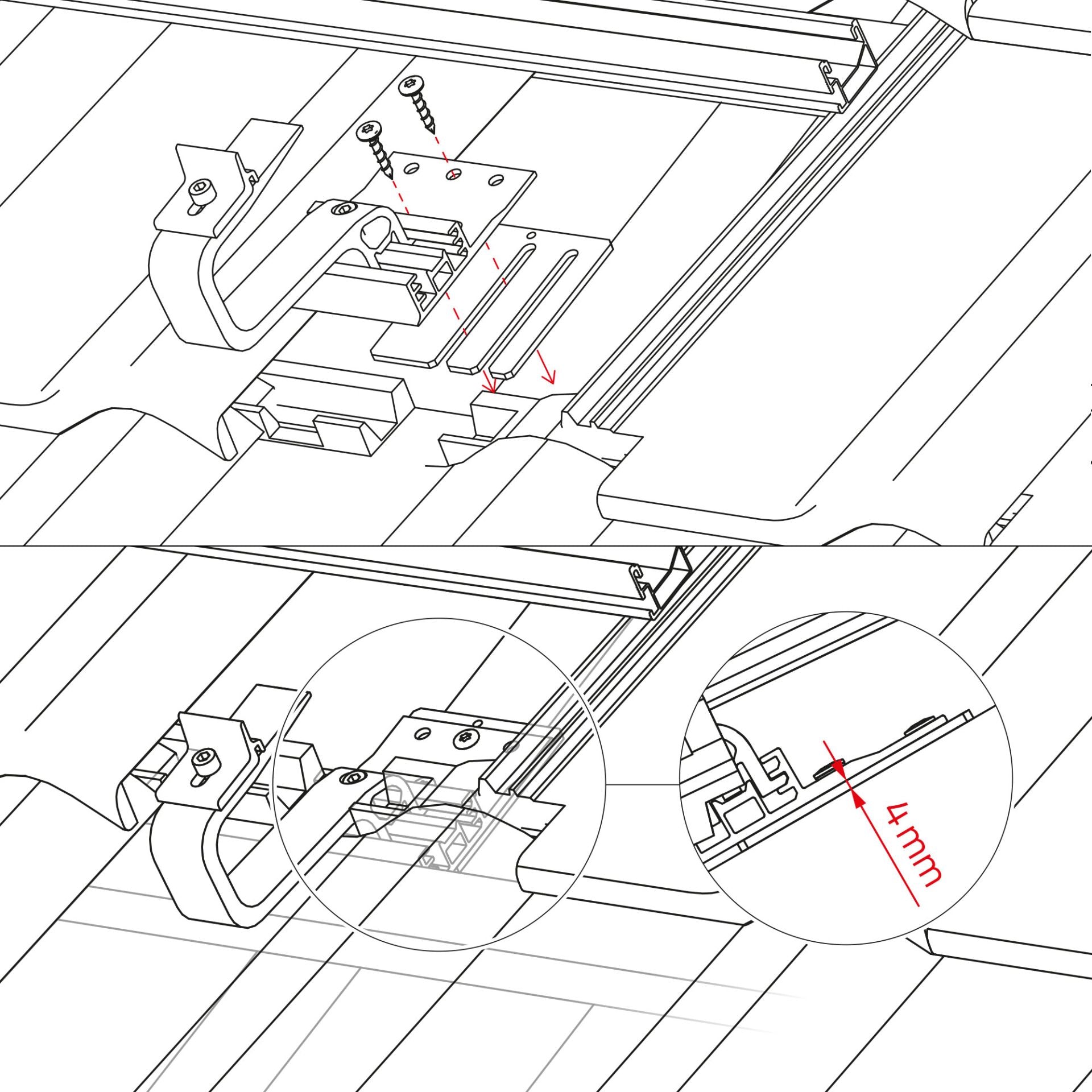 K2 Roof hook height Compensator 4 mm - Image 2
