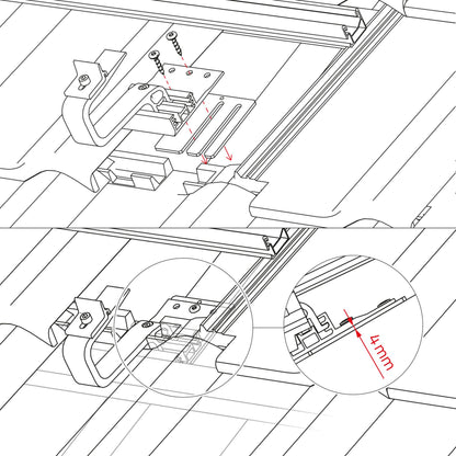 K2 Roof Hook Height Compensator 4 Mm shown in angle view