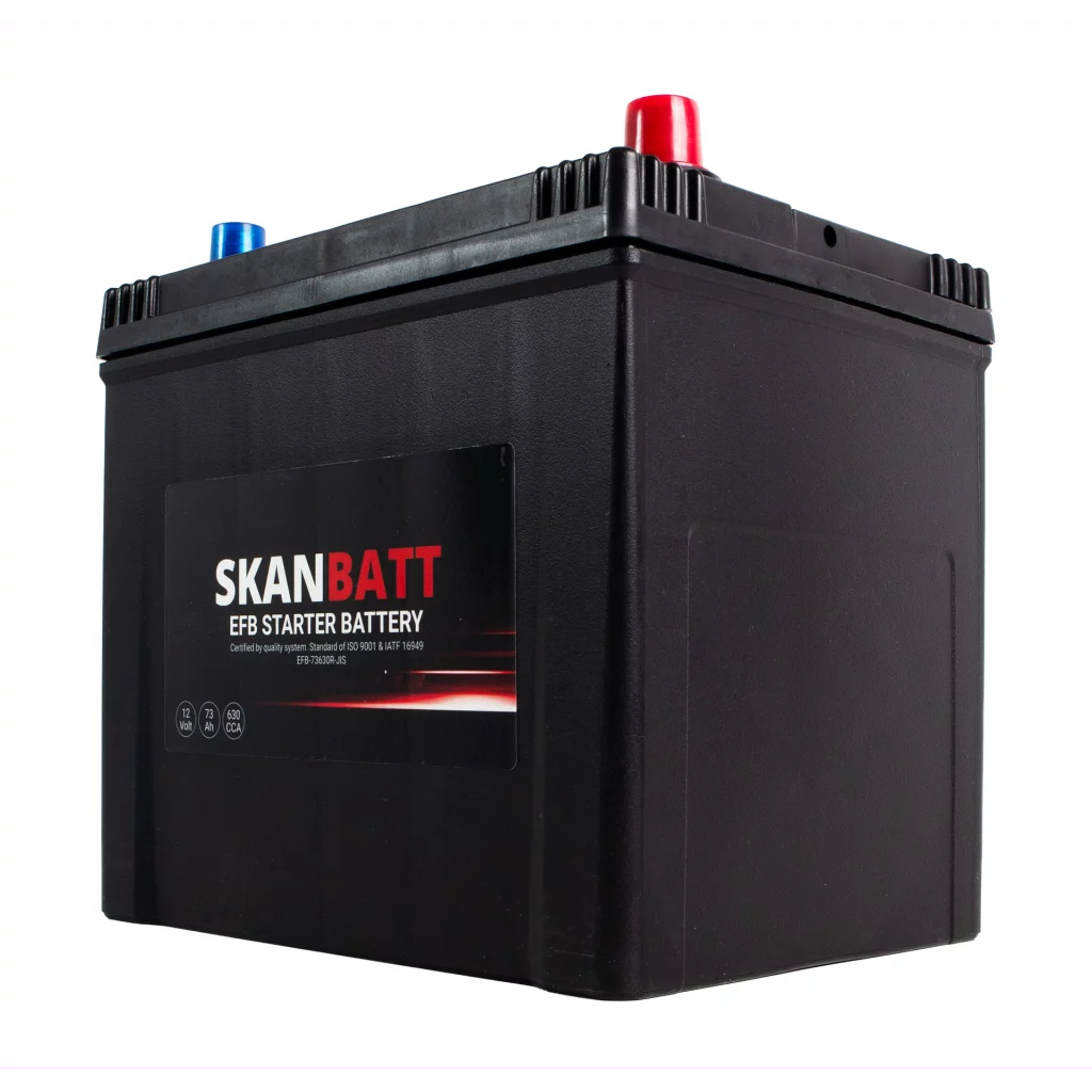 SKANBATT EFB Startbatteri 12V 73AH 630CCA (232x173x225mm) +R
