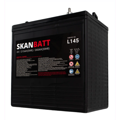SKANBATT L145 Deep Cycle Batteri 6V 260Ah (264x181x276mm)