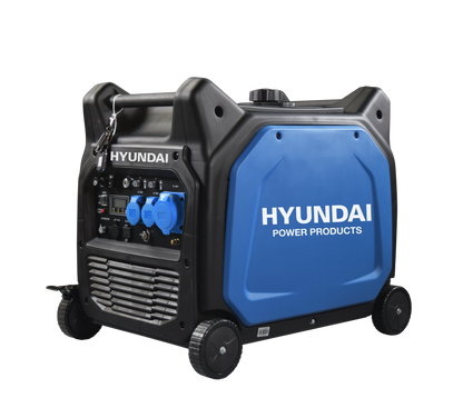 Hyundai Hy6500Sei Inverter Aggregat 6500W - Elektrisk Start - Fjernkontroll - Ats - inkl. klargjøring shown in angle view