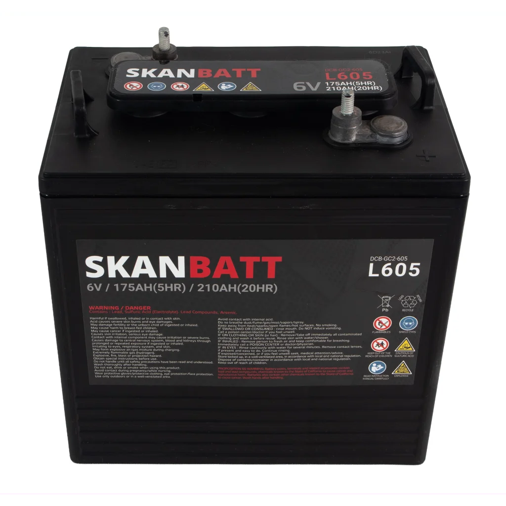 SKANBATT L605 Deep Cycle Batteri 6V 210Ah (264x181x276mm)