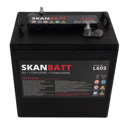 SKANBATT L605 Deep Cycle Batteri 6V 210Ah (264x181x276mm)