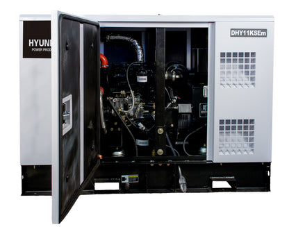 Hyundai Dhy11Ksem Diesel Strømaggregat 11Kva 230V 1-Fase - 1500Rpm - Vannkjølt shown in product view image 2