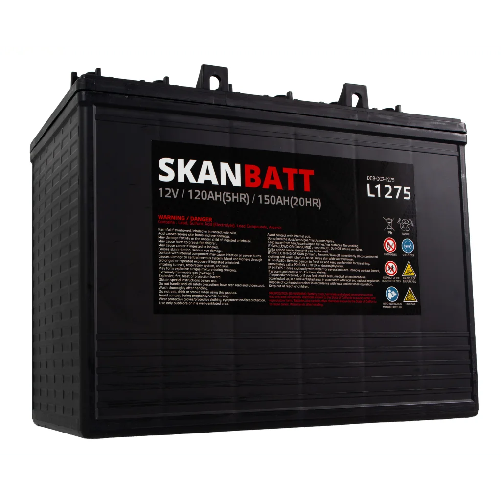 SKANBATT L1275 Deep Cycle Batteri 12V 150Ah (329x181x276mm)