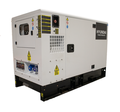 Hyundai Dg14Kse Diesel Strømaggregat 230V 3-Fase 13,8Kva - 1500Rpm - Vannkjølt shown in angle view