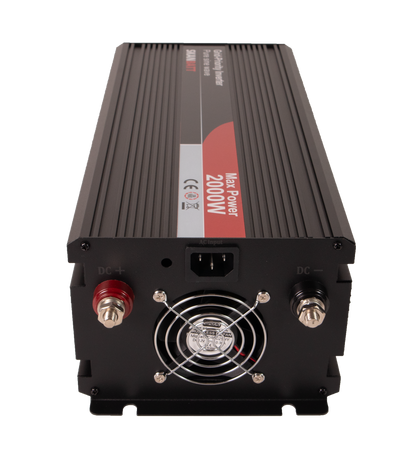 Skanbatt Inverter 12V 2000W Ren Sinus Med Nettprioritering Og Trådløs Fjernkontroll 420X165X120Mm label detail