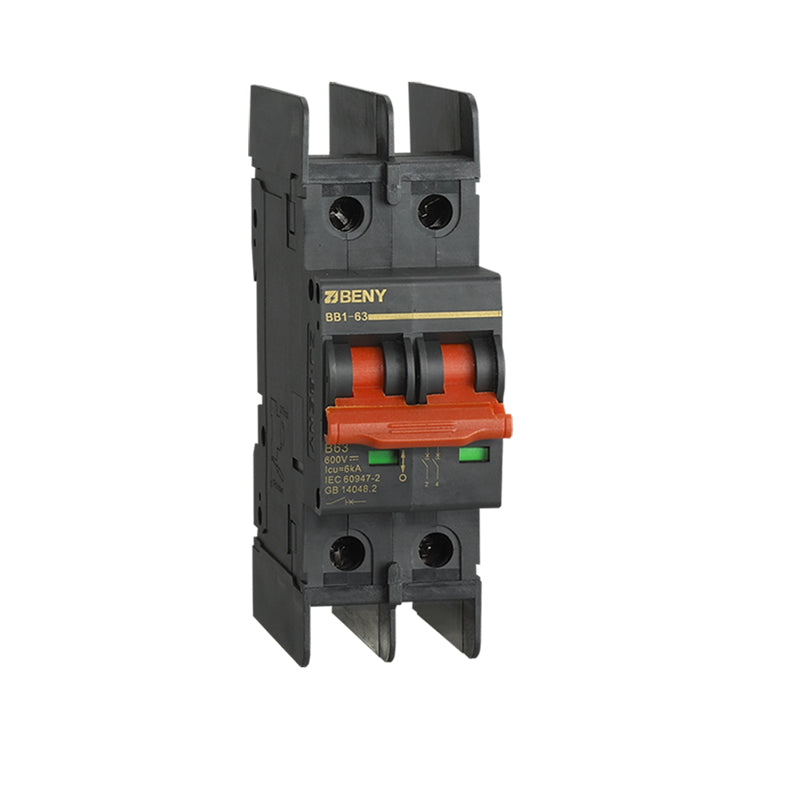 DC automatsikringer for DIN montasje, 2P 600V 63A - Image 1