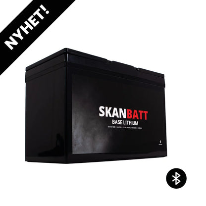 Produktbilde av SKANBATT Base Lithium - 12V 100Ah 100A BMS - 307x169x208mm - Bluetooth - 3 Års garanti