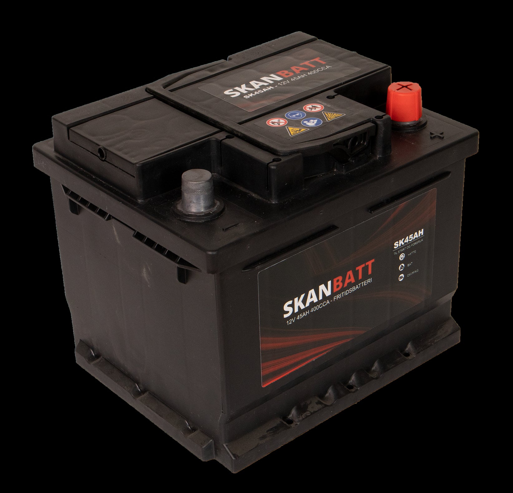 SKANBATT Fritidsbatteri 12V 45AH 400CCA (207x175x175/175mm) +høyre - Image 1