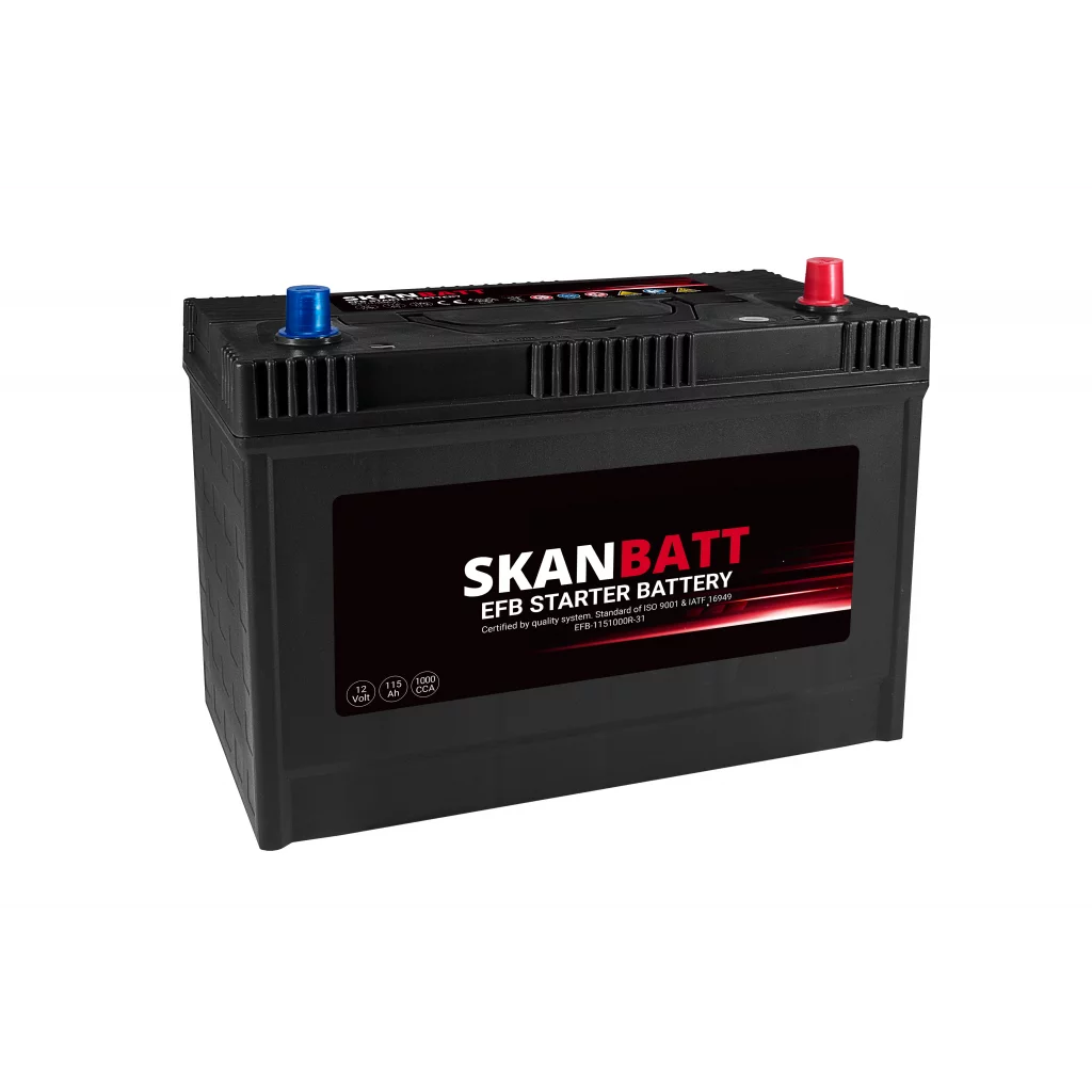 SKANBATT EFB Startbatteri 12V 115AH 1000CCA +R shown in product view