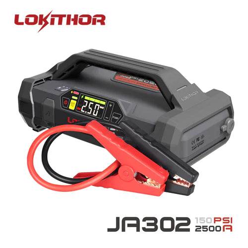 Lokithor Lithium Startbooster 2500A med 150 PSI Luftkompressor - Proffvolt