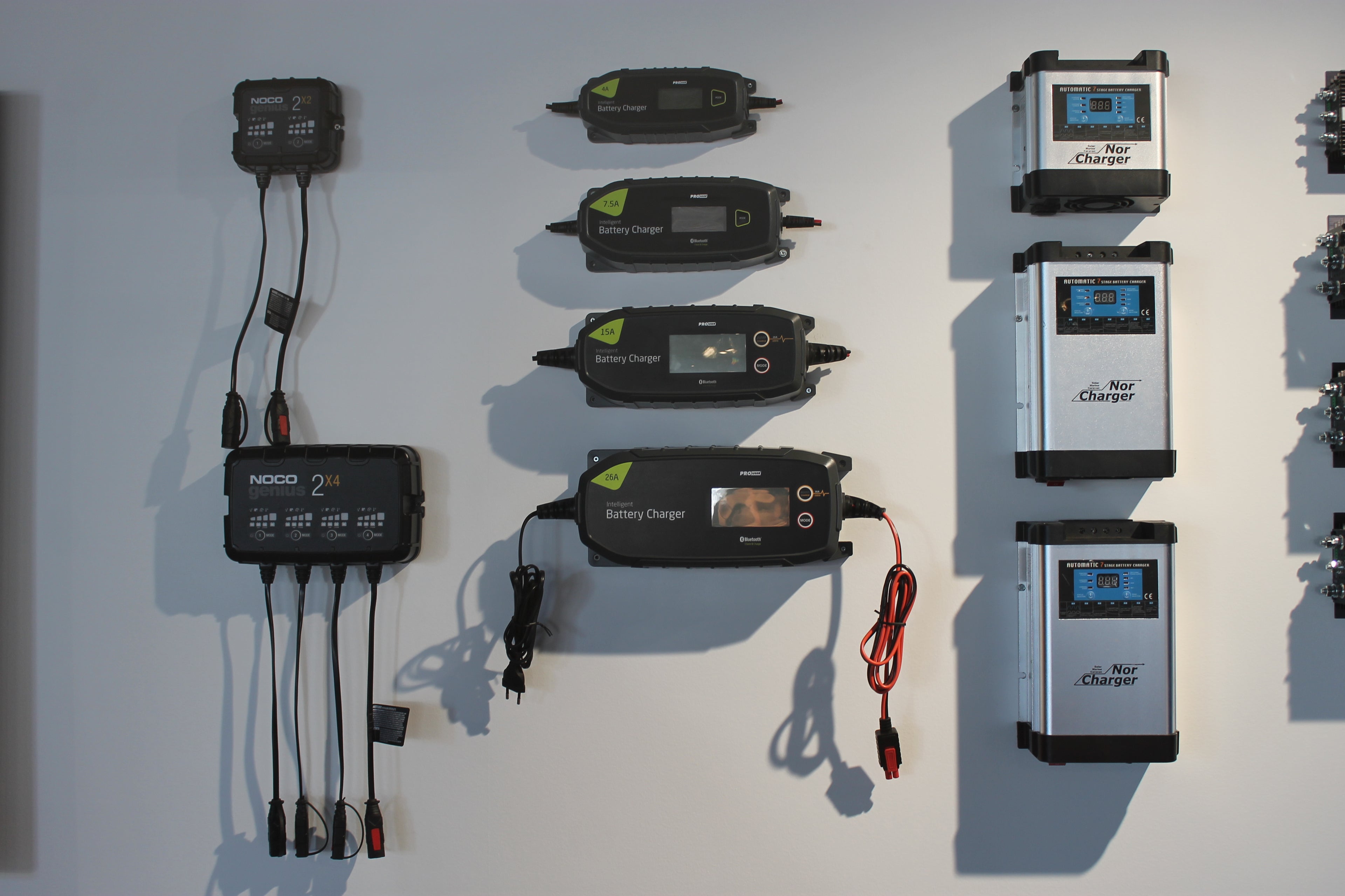 Noco Genius og NorCharger batteriladere for båt, bil og hytte
