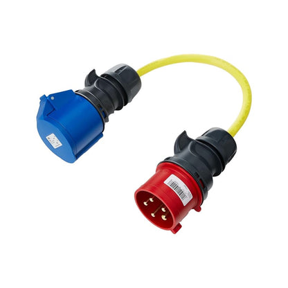 Adapterkabel 32A trefas till enfas